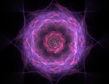 Parlak renkli fraktal alanı, yaratıcı grafik tasarım için dijital sanat