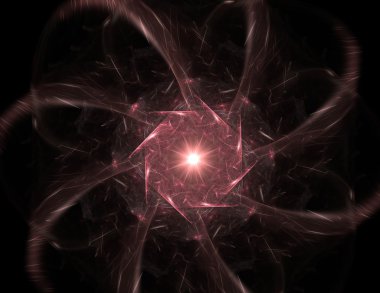 renkli fraktal Yüzükler, dijital sanat