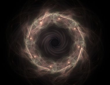 Bilim, teknoloji ve tasarım konularında fraktal radyal desen