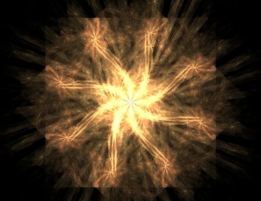 Bilim, teknoloji ve tasarım konularında fraktal radyal desen