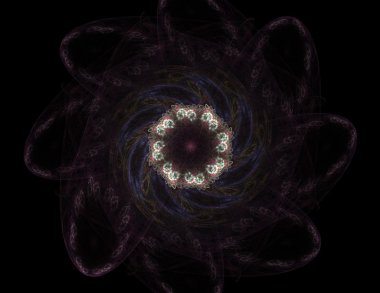 dantelli renkli clockwork desen, dijital fractal sanat tasarım