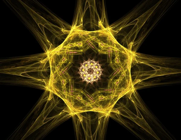 Elementary Particles series. Interplay of abstract fractal forms on the subject of nuclear physics science and graphic design. — Stock Photo, Image