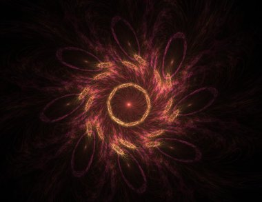 dantelli renkli clockwork desen, dijital fractal sanat tasarım