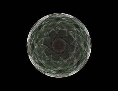 Bilim, teknoloji ve tasarım konularında fraktal radyal desen