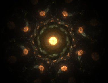 Soyut fraktal enkaz, yaratıcı grafik tasarım için dijital sanat