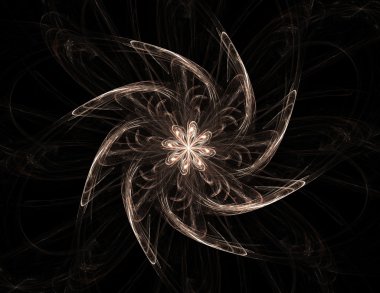 renkli fraktal Yüzükler, dijital sanat