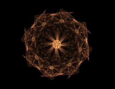 Bilim, teknoloji ve tasarım konularında fraktal radyal desen