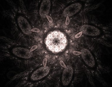 Soyut fraktal enkaz, yaratıcı grafik tasarım için dijital sanat