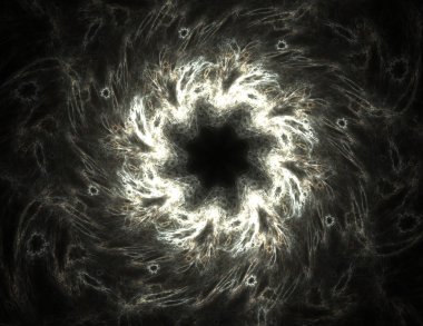 renkli fraktal Yüzükler, dijital sanat