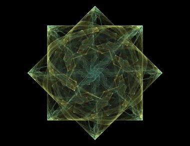 Soyut fraktal enkaz, yaratıcı grafik tasarım için dijital sanat