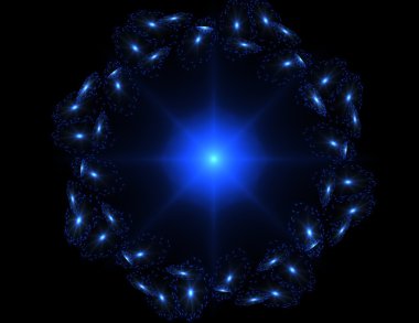 Soyut fraktal enkaz, yaratıcı grafik tasarım için dijital sanat