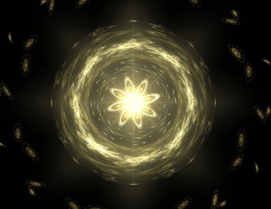 dantelli renkli clockwork desen, dijital fractal sanat tasarım