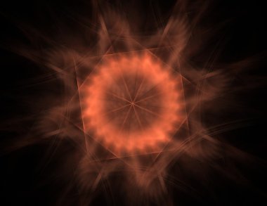 Bilim, teknoloji ve tasarım konularında fraktal radyal desen