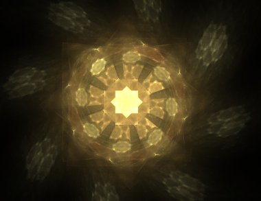 Soyut fraktal desen ve şekiller. Fraktal doku parmak izi.