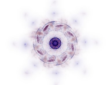 Bilim, teknoloji ve tasarım konularında fraktal radyal desen 