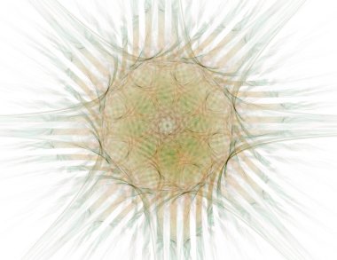 Soyut fraktal desen ve şekiller. Dijital sanat yaratıcı grafik tasarım için. Simetrik fraktal simge siyah arka plan üzerine