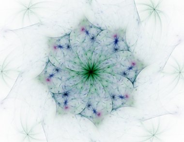 renkli fraktal Yüzükler, dijital sanat