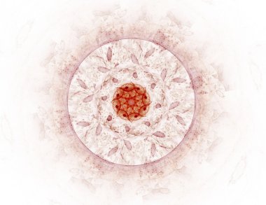 Bilim, teknoloji ve tasarım konularında fraktal radyal desen 