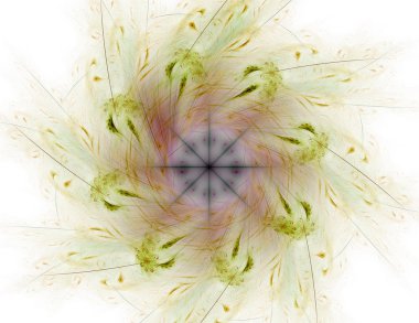 renkli fraktal Yüzükler, dijital sanat