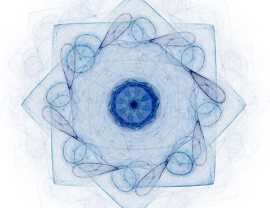 renkli fraktal Yüzükler, dijital sanat