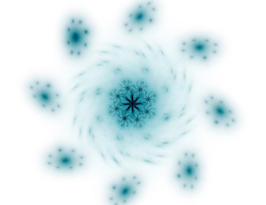 Bilim, teknoloji ve tasarım konularında fraktal radyal desen 