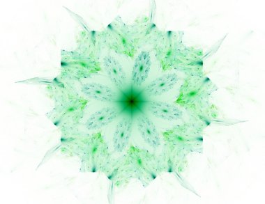 Soyut fraktal desen ve şekiller. Dijital sanat yaratıcı grafik tasarım için. Simetrik fraktal simge siyah arka plan üzerine