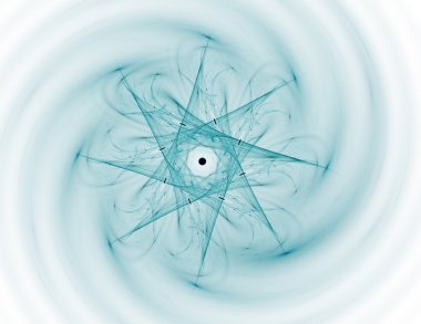 Temel parçacıklar serisi. Nükleer fizik ve grafik tasarımı konularında soyut fraktal formların etkileşimi.