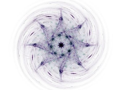 Temel parçacıklar serisi. Nükleer fizik ve grafik tasarımı konularında soyut fraktal formların etkileşimi.
