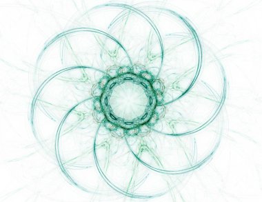 Soyut fraktal desen ve şekiller. Dijital sanat yaratıcı grafik tasarım için. Arka planda simetrik fraktal simgesi.