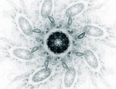 Soyut fraktal enkaz, yaratıcı grafik tasarım için dijital sanat