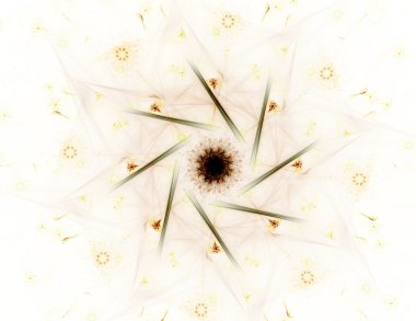 Bilim, teknoloji ve tasarım konularında fraktal radyal desen