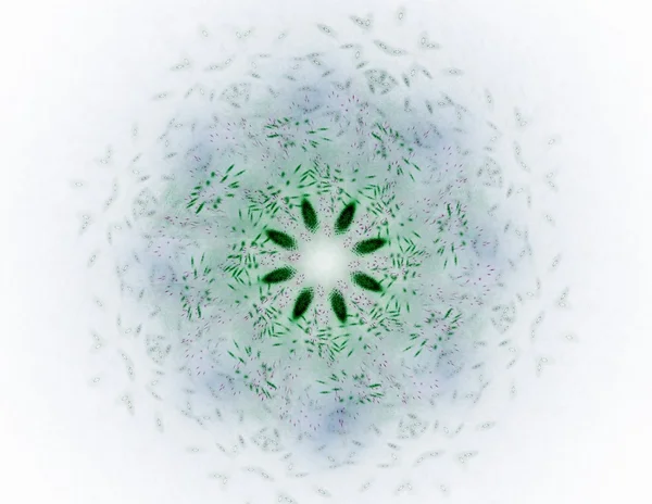 Flor o mariposa vidrieras, diseño de arte fractal digital — Foto de Stock
