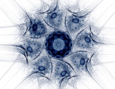 Bilim, teknoloji ve tasarım konularında fraktal radyal desen