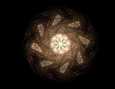 Soyut fraktal enkaz, yaratıcı grafik tasarım için dijital sanat