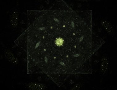 Soyut fraktal desen ve şekiller. Fraktal doku parmak izi.