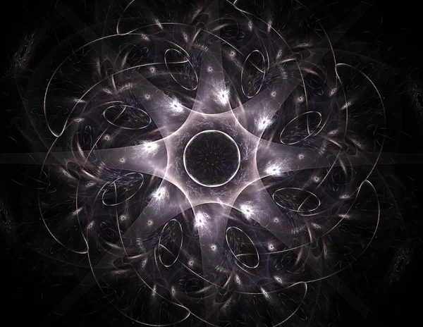 Patrón radial fractal sobre el tema de la ciencia, tecnología y diseño — Foto de Stock