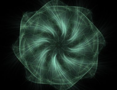 Bilim, teknoloji ve tasarım konularında fraktal radyal desen