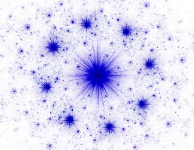 Temel parçacıklar serisi. Nükleer fizik ve grafik tasarımı konularında soyut fraktal formların etkileşimi.