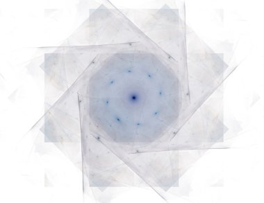 Soyut fraktal desen ve şekiller. Dijital sanat yaratıcı grafik tasarım için. Arka planda simetrik fraktal simgesi.