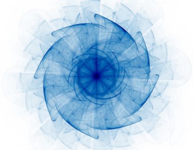 Temel parçacıklar serisi. Nükleer fizik ve grafik tasarımı konularında soyut fraktal formların etkileşimi.