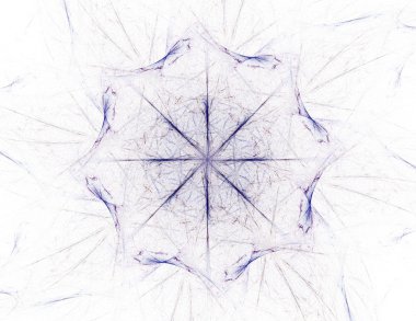 Soyut fraktal desen ve şekiller. Dijital sanat yaratıcı grafik tasarım için. Arka planda simetrik fraktal simgesi.