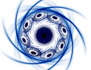 Bilim, teknoloji ve tasarım konularında fraktal radyal desen