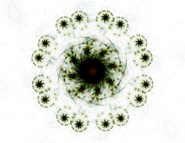 vitray çiçek veya kelebek, dijital fractal sanat tasarım