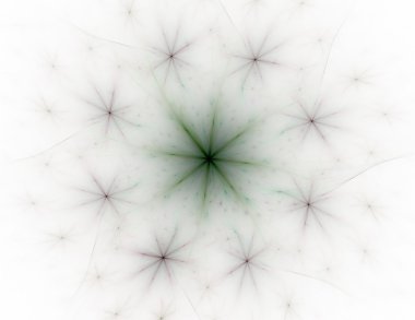 Bilim, teknoloji ve tasarım konularında fraktal radyal desen