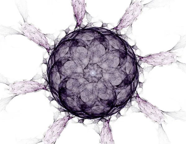 Fraktala radiella mönster på temat vetenskap, teknik och design — Stockfoto