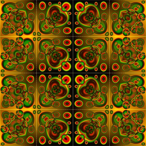 Soyut dekoratif yuvarlak fraktal Mandala renkli — Stok fotoğraf