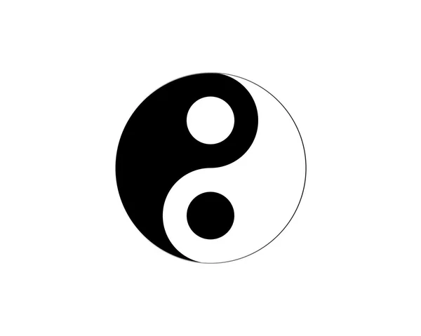 Ying yang símbolo de armonía y equilibrio — Vector de stock