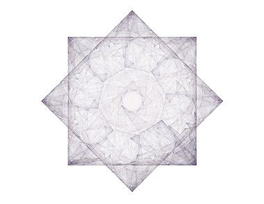 Bilim, teknoloji ve tasarım konularında fraktal radyal desen