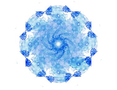 Bilim, teknoloji ve tasarım konularında fraktal radyal desen