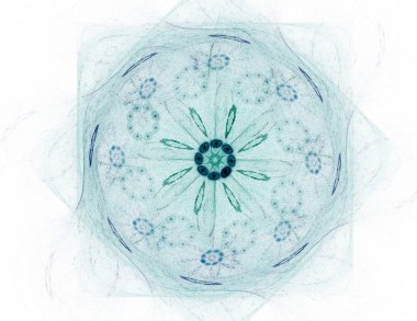 Bilim, teknoloji ve tasarım konularında fraktal radyal desen